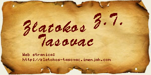 Zlatokos Tasovac vizit kartica